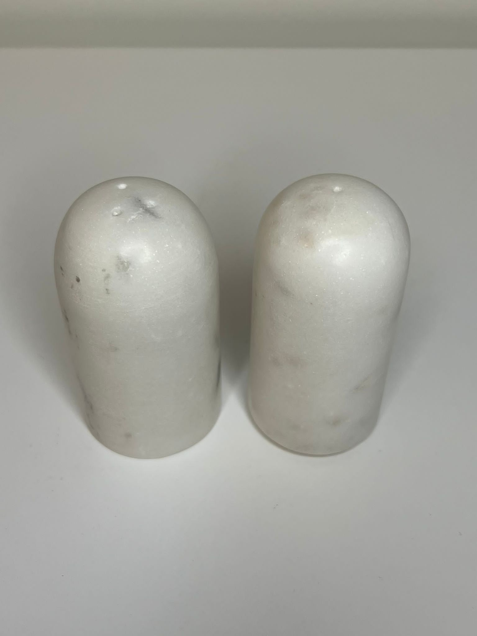 White Marble Salt
and Pepper Shakers