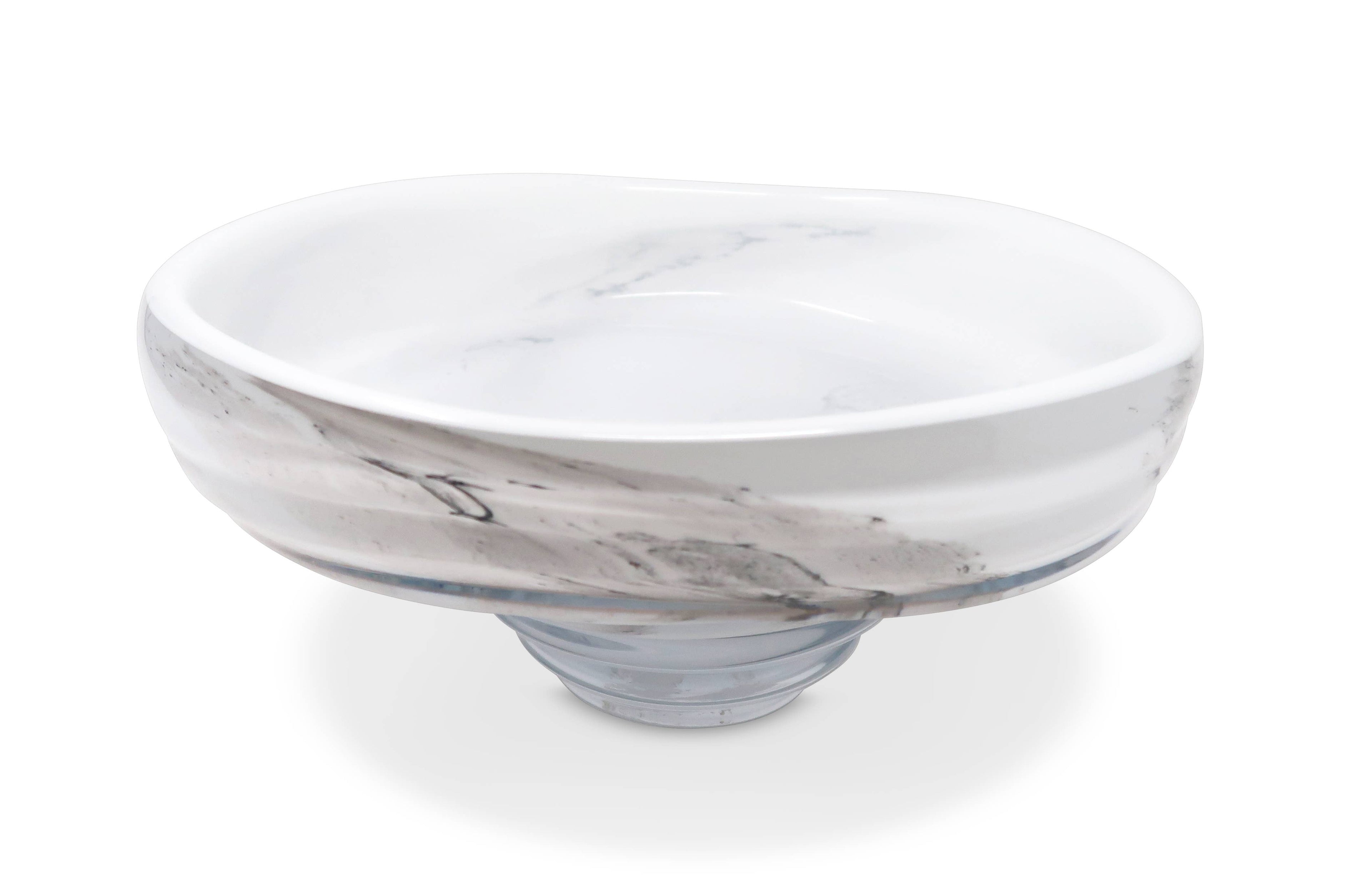 Glass Centerpiece Bowl, 10.75&quot;D: White