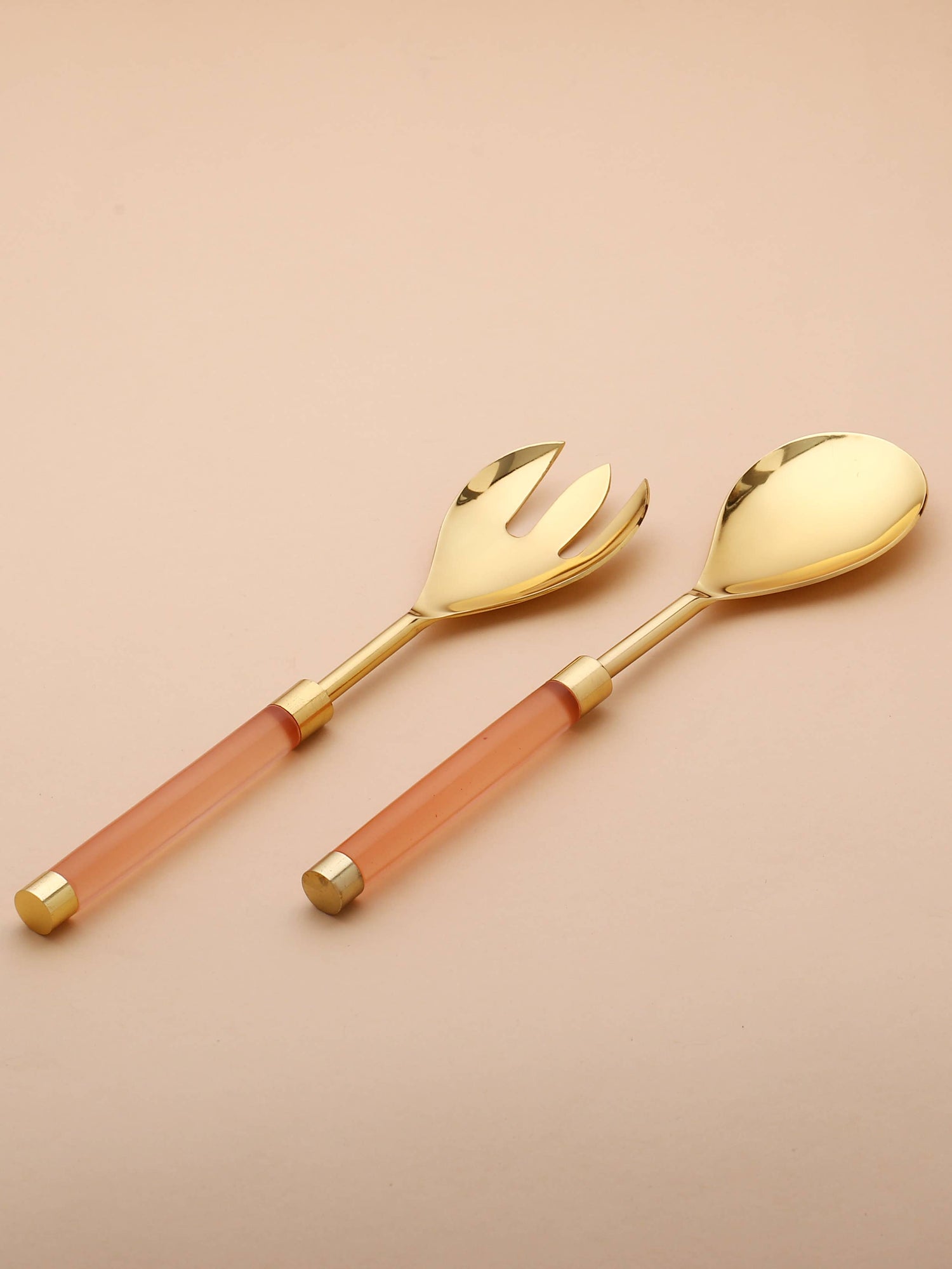 Metal &amp; Resin Salad Server 2- Piece Set