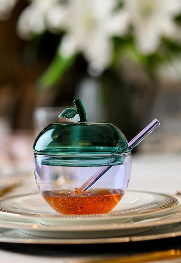Lavender &amp; Teal Large Honey Dish