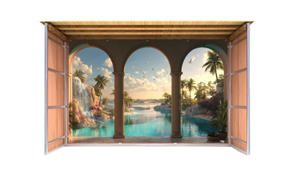 Tropical View Sukkah Mural