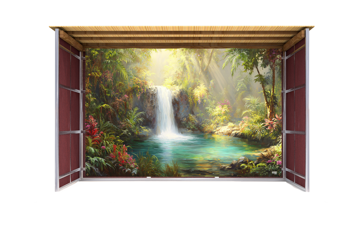 Tropical Falls Sukkah Mural