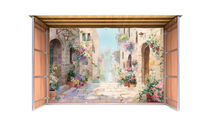 Pastel Alley Sukkah Mural