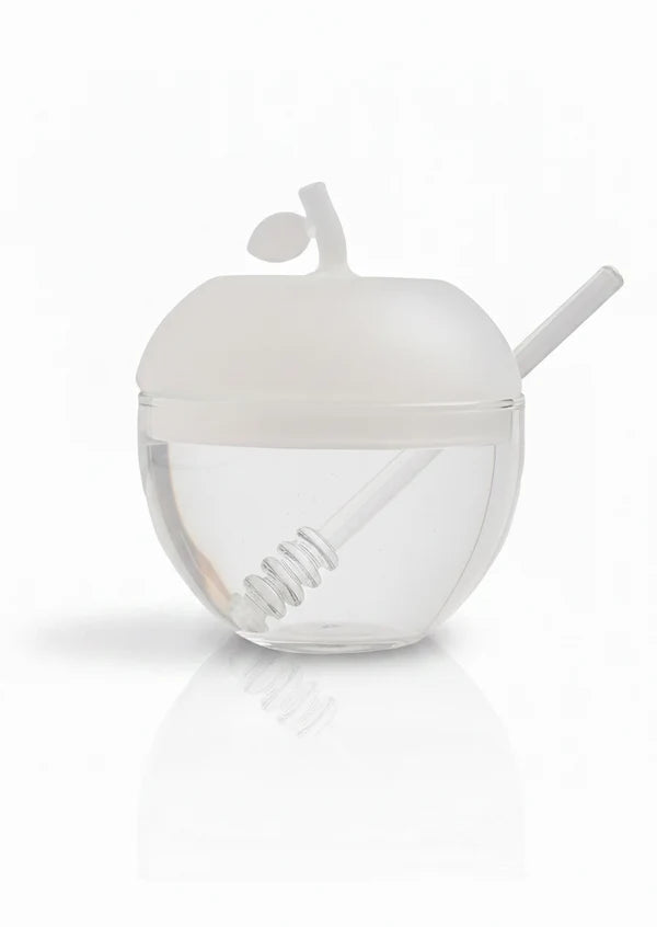 Frosted &amp; Clear Large Honey Dish