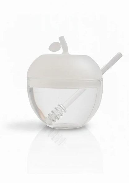 Frosted &amp; Clear Large Honey Dish
