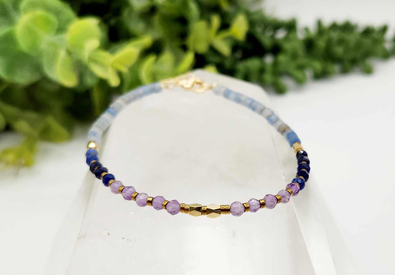 ANXIETY SUPPORT-Amethyst/Sodalite/Blue Aventurine -Bracelet