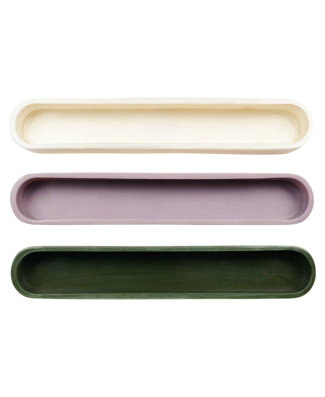Skinny Resin Platter 20&quot; X 3.5&quot;: White