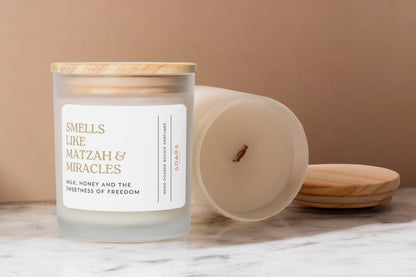 Smells Like Matzah &amp; Miracles - Milk, Honey, And The Sweetness of Freedom Scented Candle