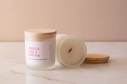 Smells Like A Simcha - Rose, Powder, and Mazel Scented Candle