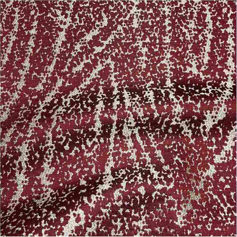 Red Beaconsfield Metallic Jacquard - Custom Tablecloths