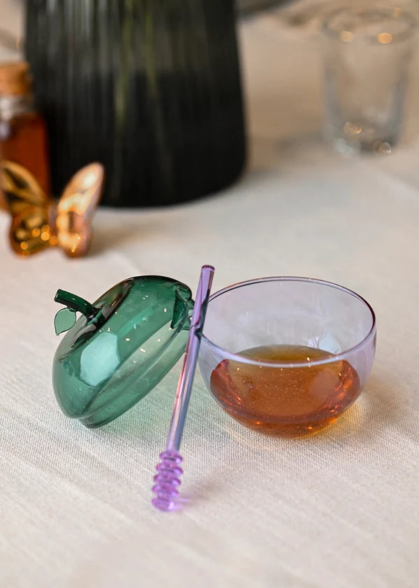 Lavender &amp; Teal Large Honey Dish