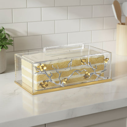 Golden Branch Cake Log Holder