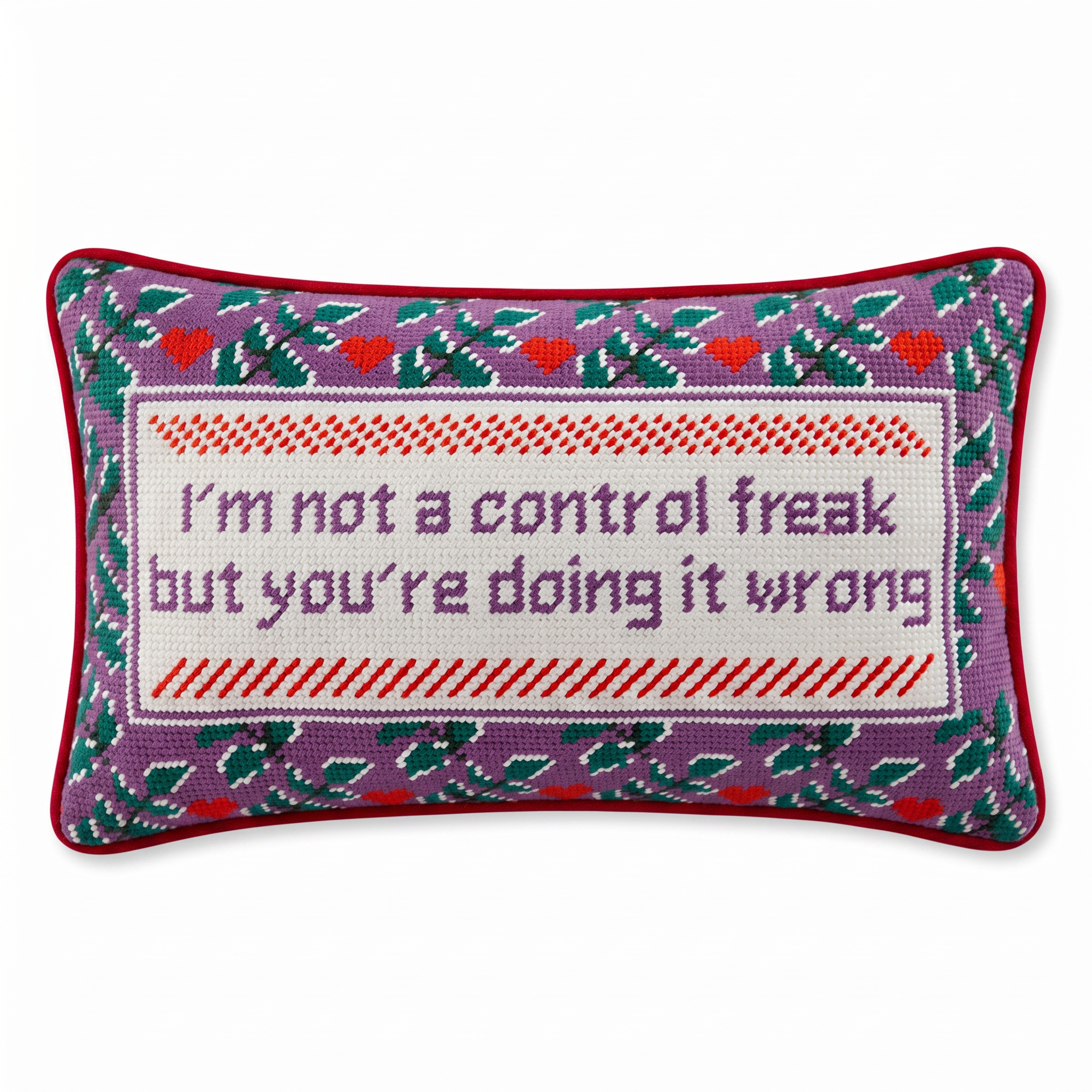 Control Freak Needlepoint Pillow
