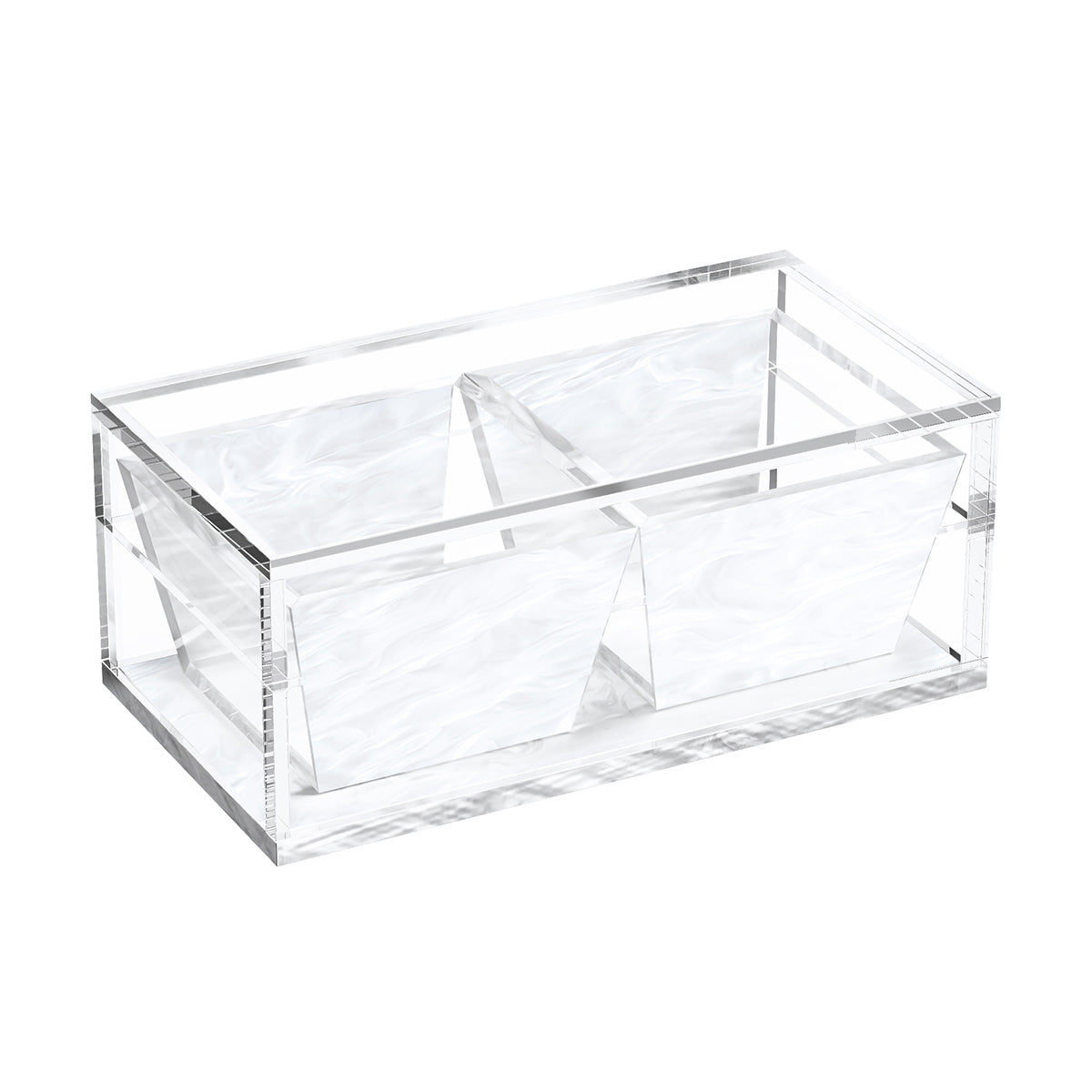 Compartment Dish (2 Dishes) - White Pearl