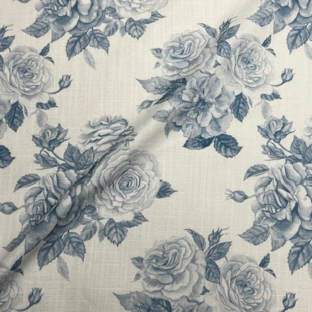Wedgewood Blue Derby Floral Digital Print - Custom Tablecloths