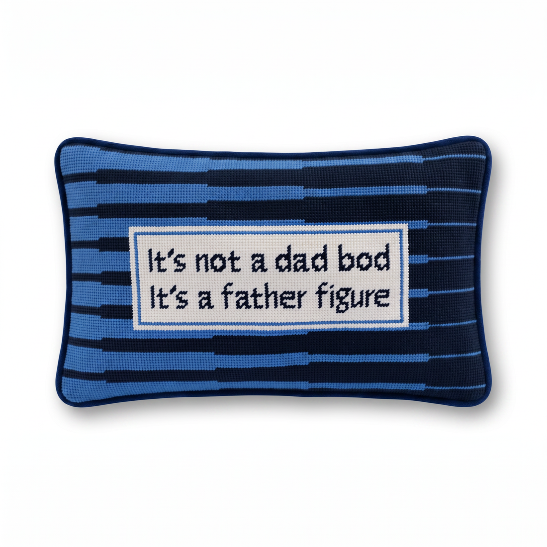 Father Figure Needlepoint Pillow
