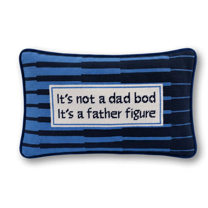 Father Figure Needlepoint Pillow