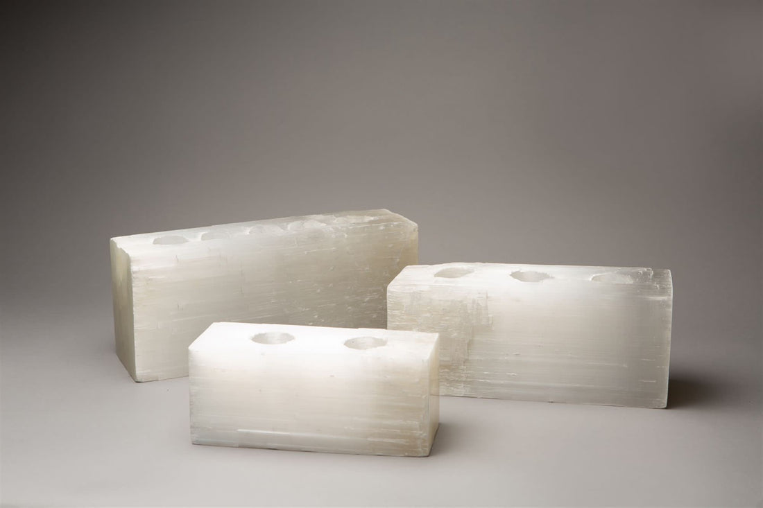 Rectangle Selenite
Double Tea Light
Holder