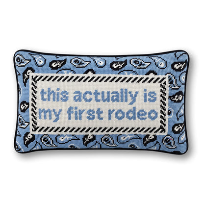 First Rodeo Needlepoint Pillow