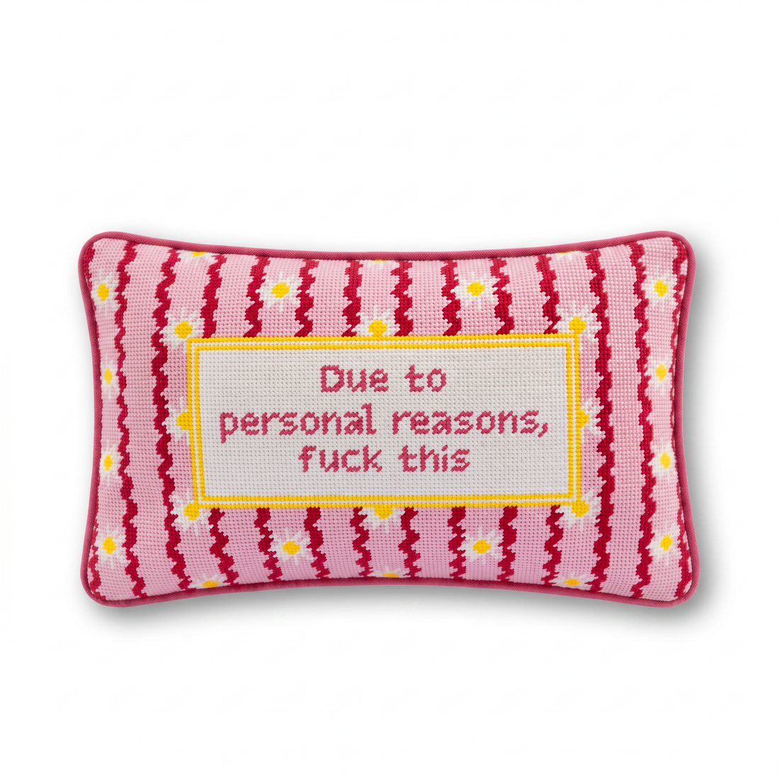 F This Needlepoint Pillow