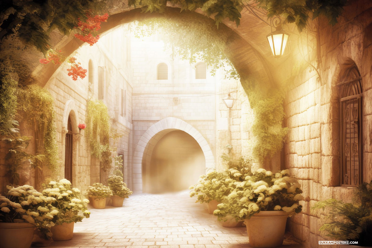 Floral Alley Sukkah Mural