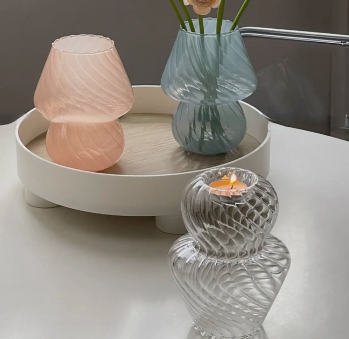 Dual Purpose Tealight Taper Candle Holders / Vase