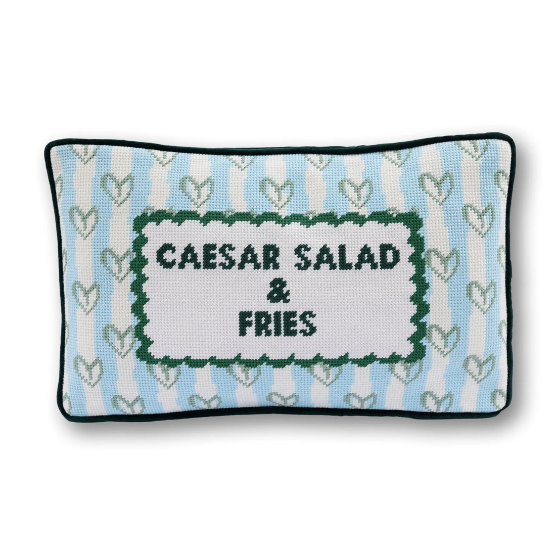 Girl Dinner Needlepoint Pillow