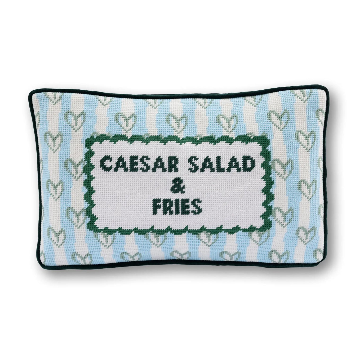 Girl Dinner Needlepoint Pillow