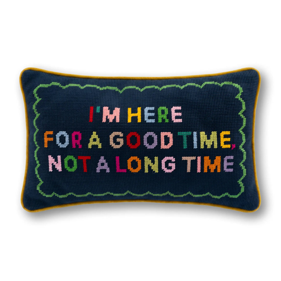 Good Time Needlepoint Pillow