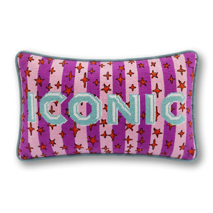 Iconic Needlepoint Pillow