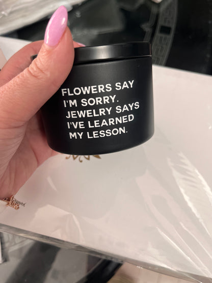 Travel Candle- Flowers Say I&