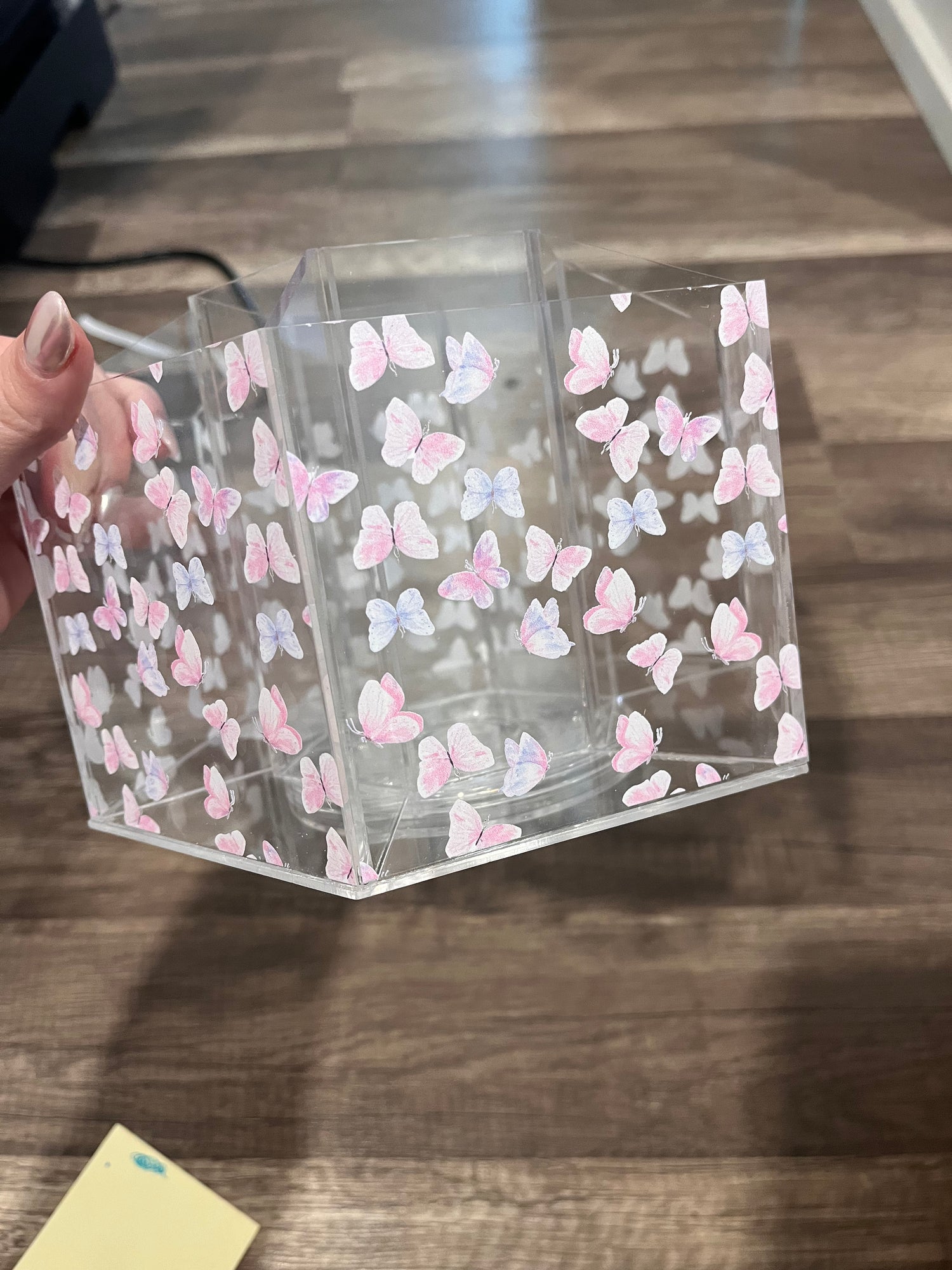 Acrylic butterfly caddy