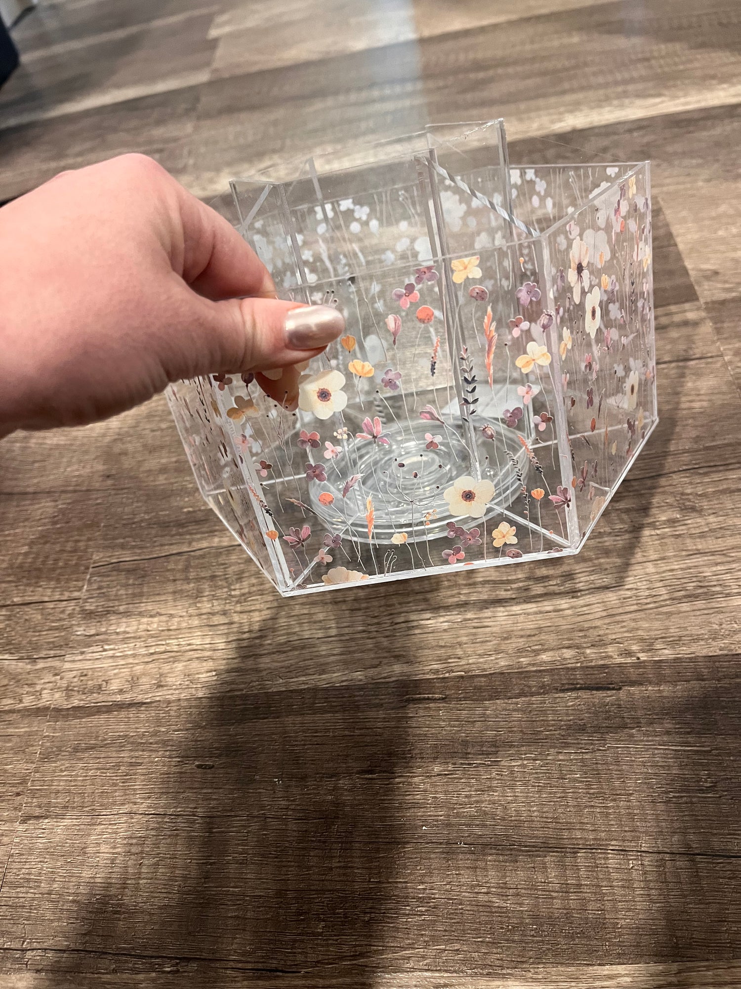 Acrylic flower caddy