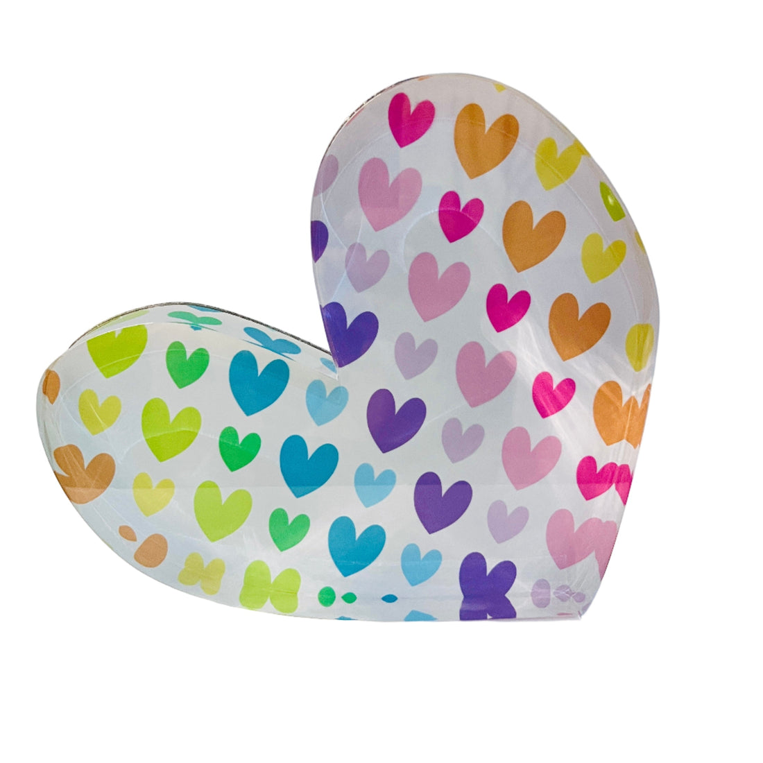 Pastel Rainbow Acrylic Heart Block