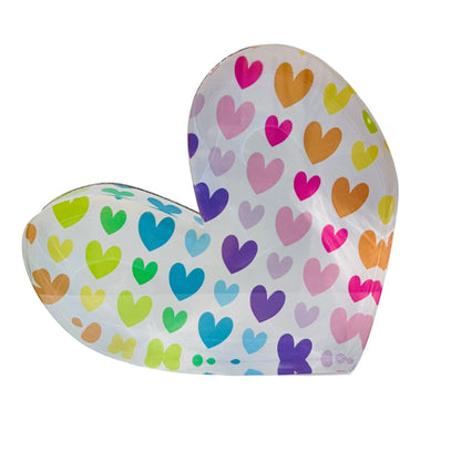 Pastel Rainbow Acrylic Heart Block