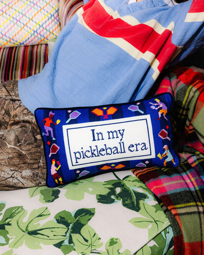 Pickleball Era Needlepoint Pillow