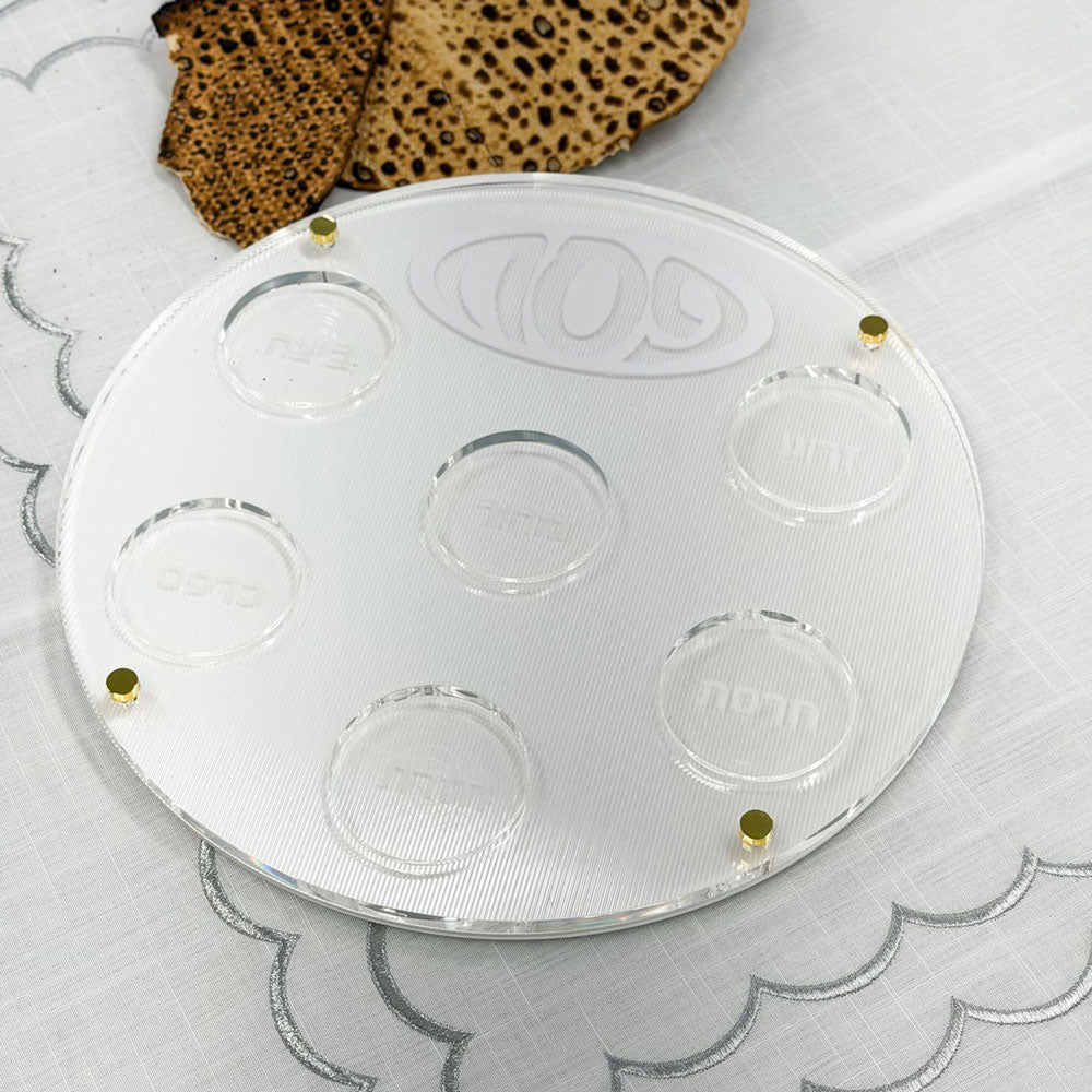 Lucite Corrugated Seder Plate