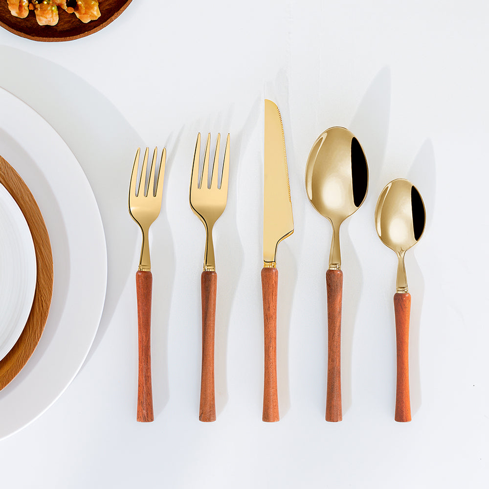 Rosewood Flatware Set