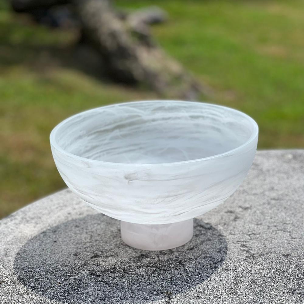 Resin Snow Drift Raised Salad Bowl