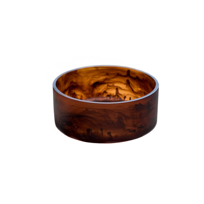Resin Espresso Mist Swirl Salad Bowl Small