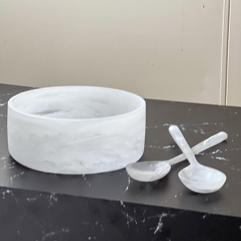 Resin Snow Drift Salad Servers