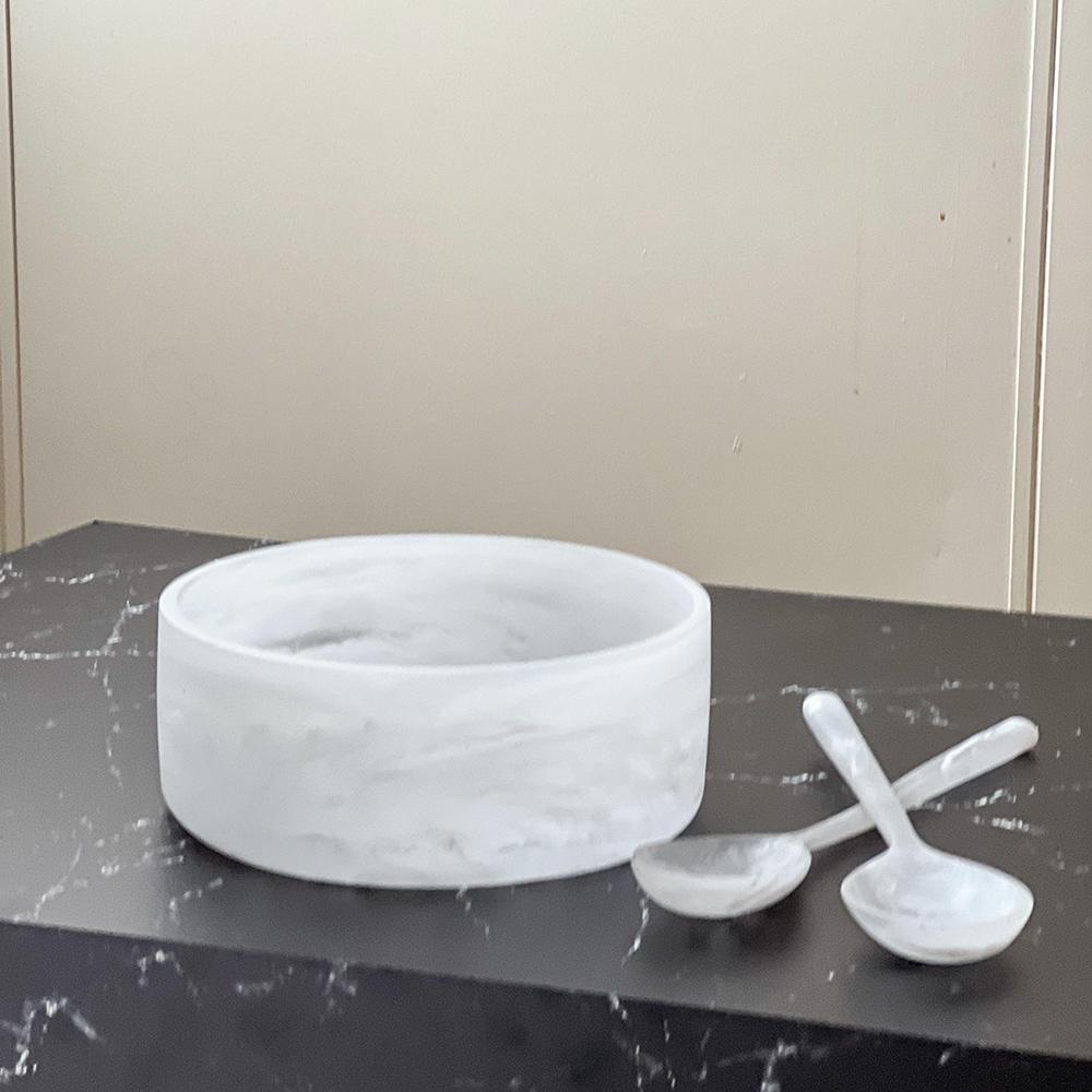 Resin Snow Drift Salad Bowl