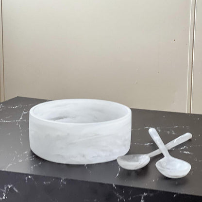 Resin Snow Drift Salad Bowl