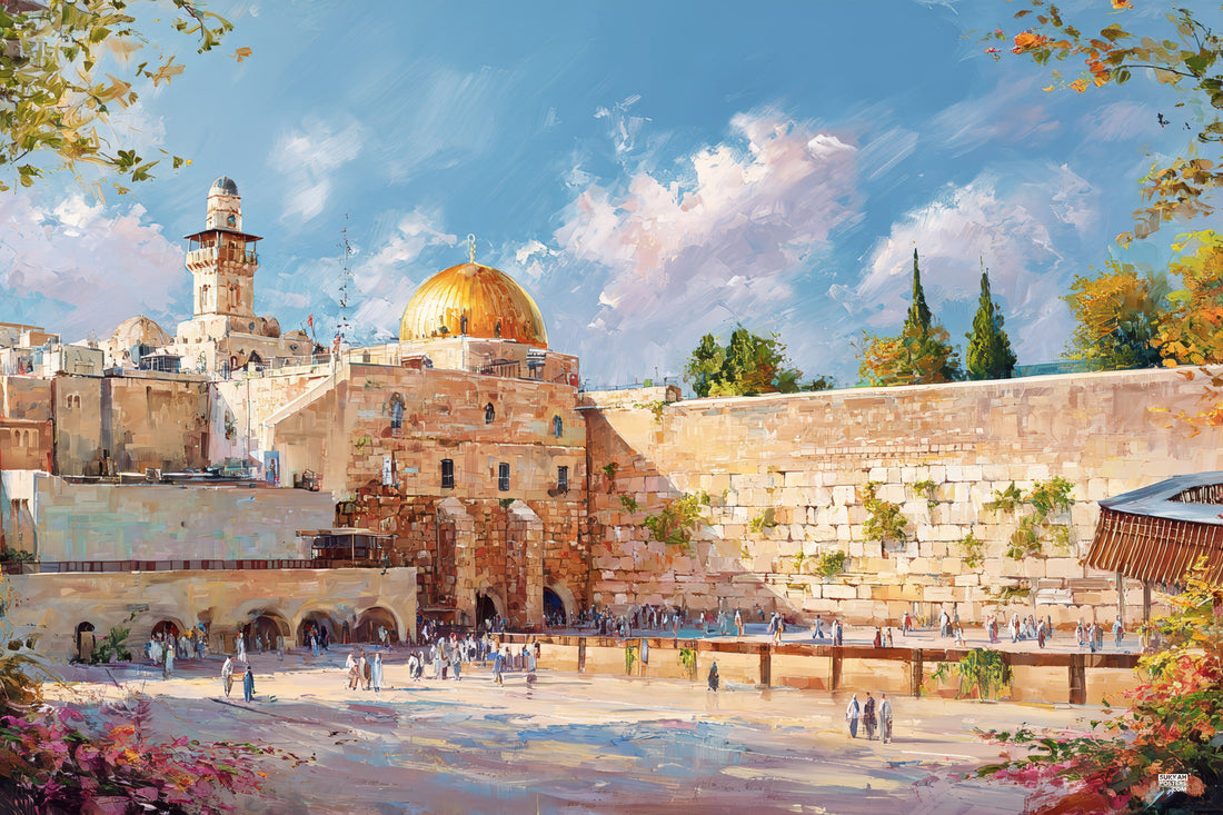 Kosel in Color Sukkah Mural