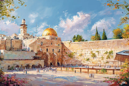 Kosel in Color Sukkah Mural
