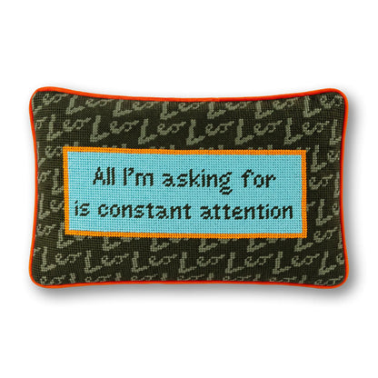 Leo Needlepoint Pillow