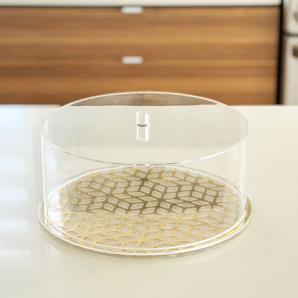 Lucite &amp; Laser Cut Cake Dome