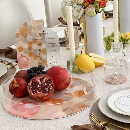 Lucite Painted Tray