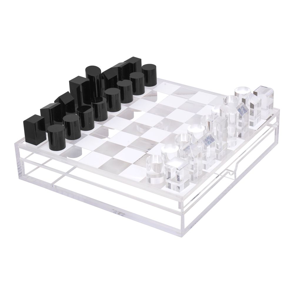 Lucite Tic Tac Toe &amp; Chess Game