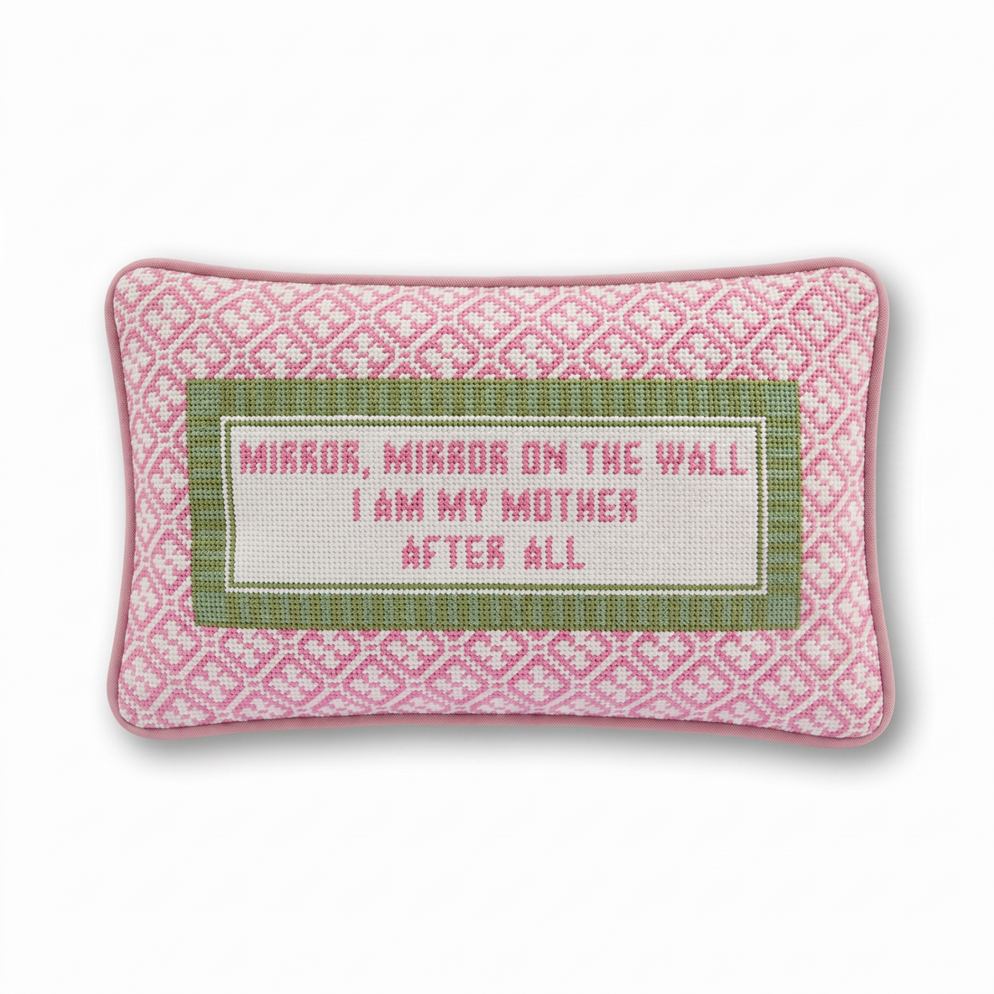 Mirror Mirror Needlepoint Pillow